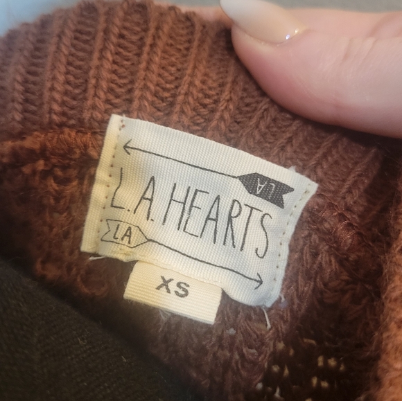 La Hearts Women's Knit Sweater - Dusty Rose - Picture 2 of 4